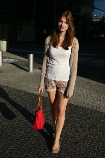 Shorts mit Blumenmotiv