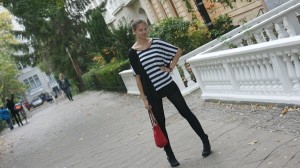 black and white