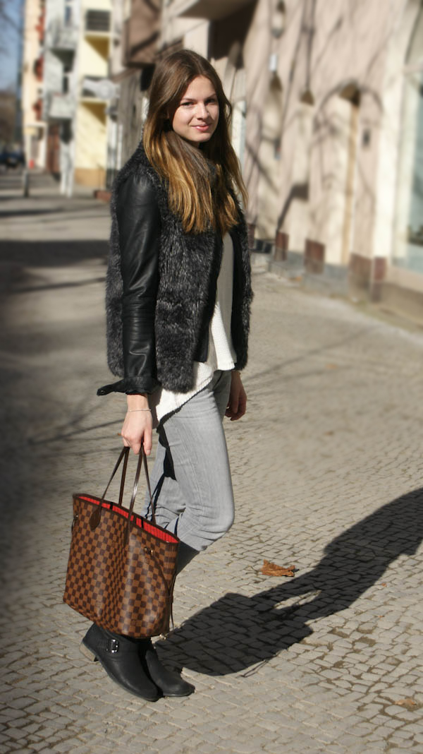 NEVERFULL LOUIS VUITTON & FUR VEST