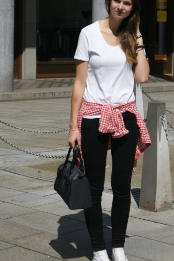 around the waist