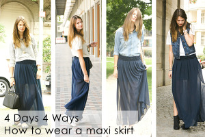 4 Days 4 Ways: Wie trägt man einen Maxirock – dein Favourit