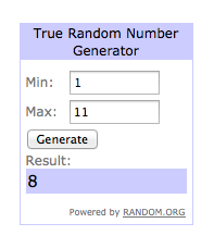 Giveaway winner