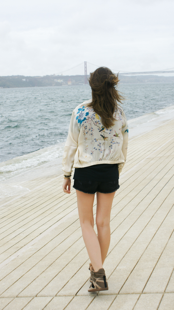 Jacket with japanese print