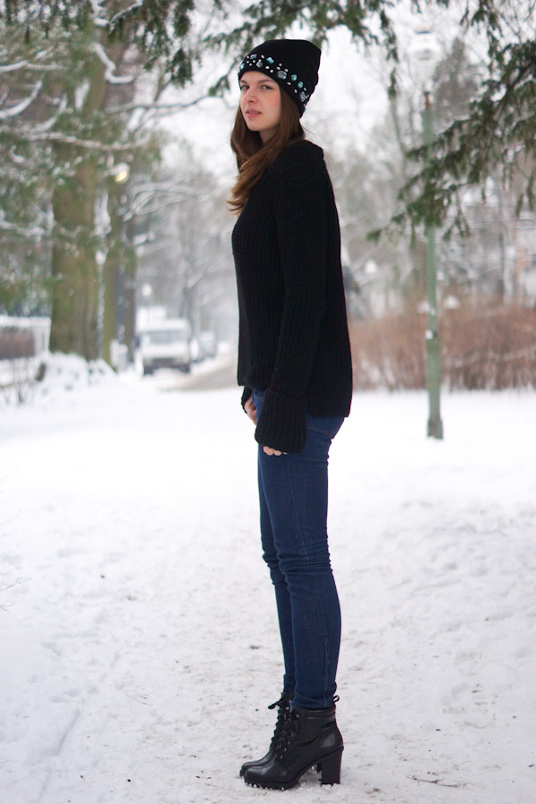 sweater, jeans combo