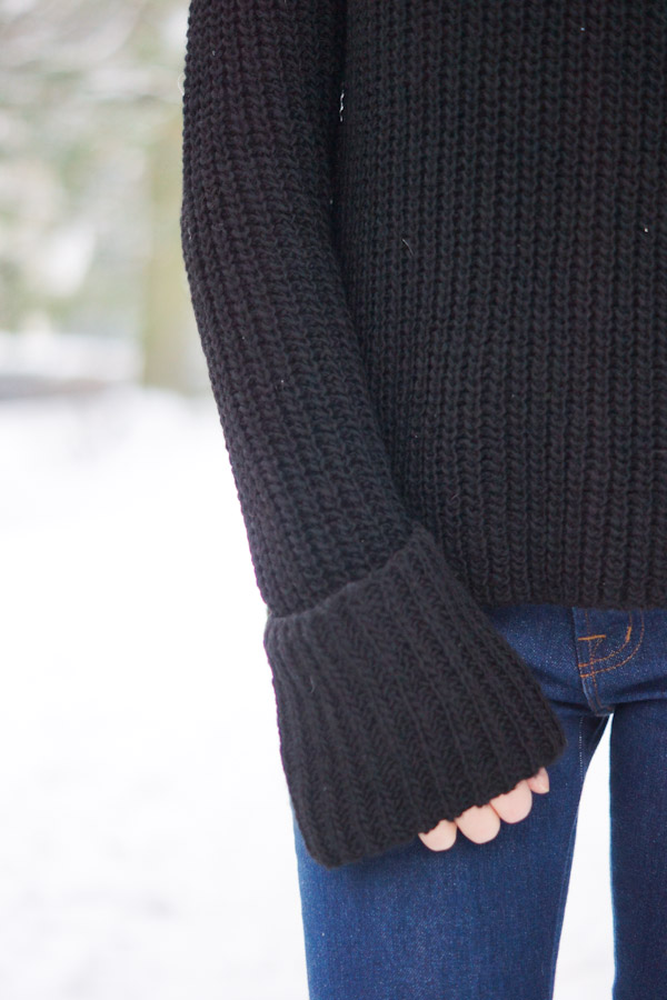 sweater with oversized sleeves