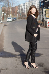 baggy leather trousers