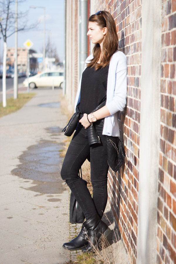 black Zara Jeans with cut outs