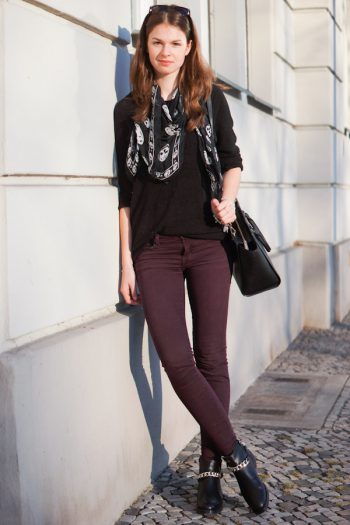 Lederboots mit Kette