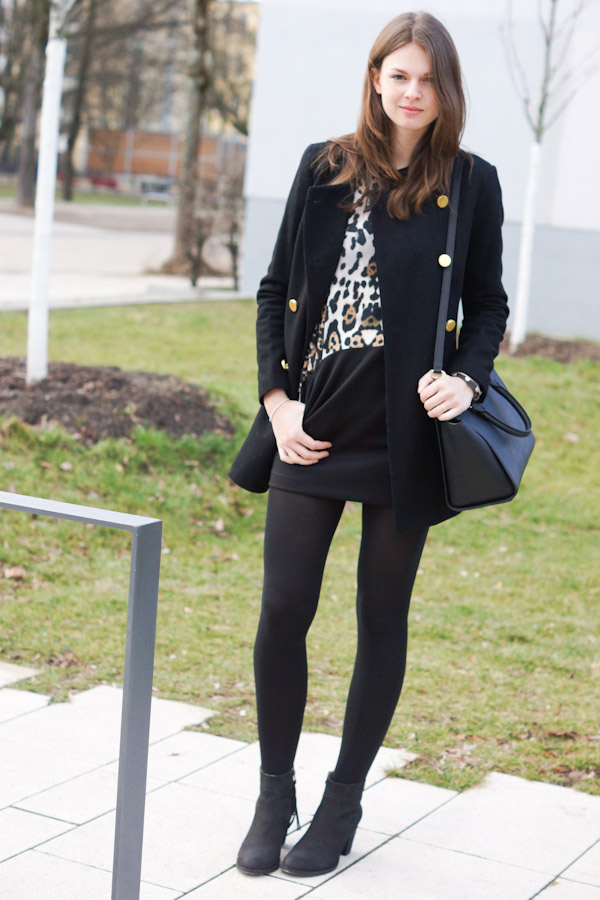 black outfit with leo details