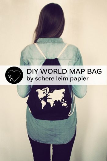 guestpost: DIY world map bag by schere leim papier