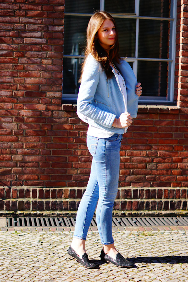 How to wear a Pastel Biker Jacket