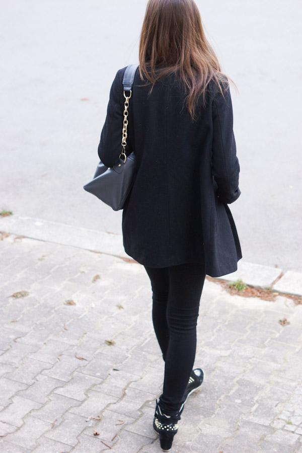 simple black coat