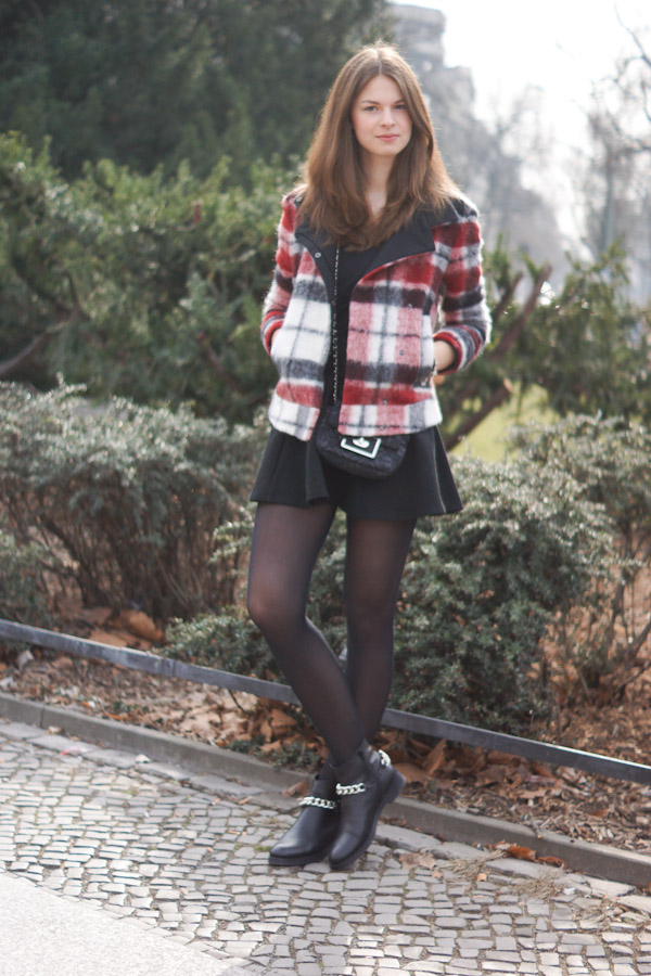 chequered Zara jacket