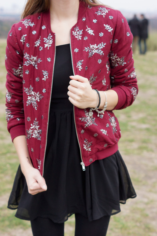 embroidered Bomber Jacket