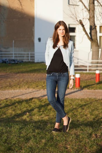 Pastellfarbene Bikerjacke