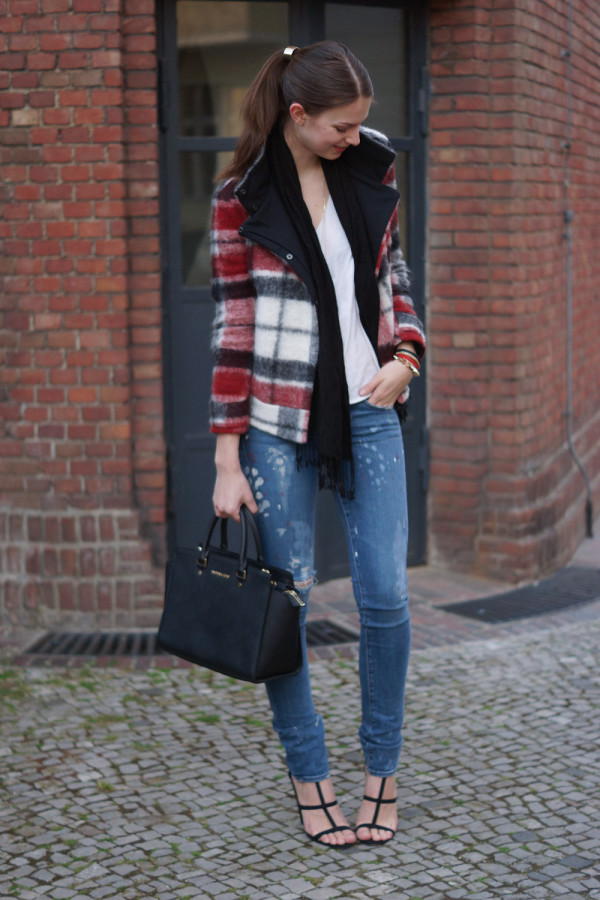 chequered Zara jacket