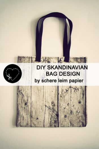 DIY Skandinavisches Taschendesign von schere leim papier