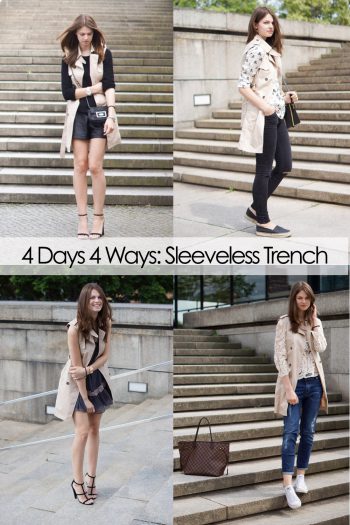 4 Days 4 Ways: Wie trägt man einen ärmellosen Trench Coat – dein Favorit