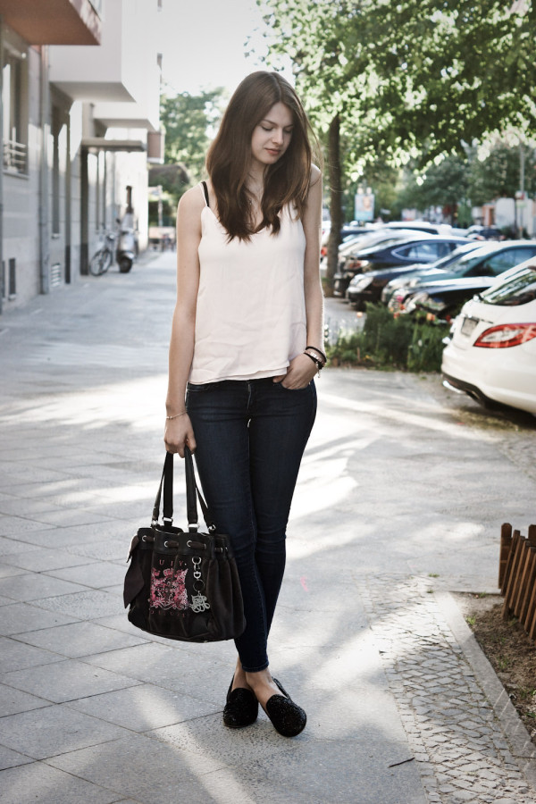 light pink camisole