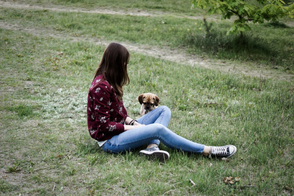 Jacky and her Puggle Jimmy