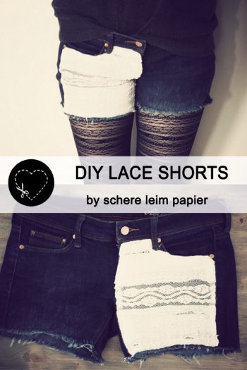 DIY lace shorts by schere leim papier