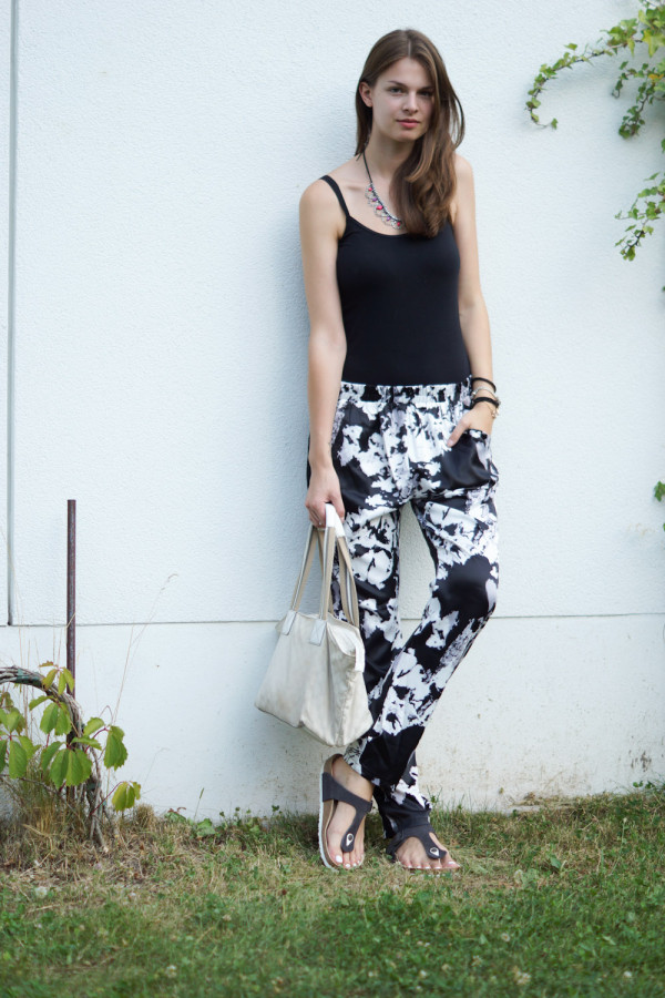 Cow print pants