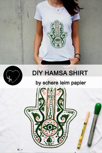 DIY Hamsa-Shirt von schere leim papier