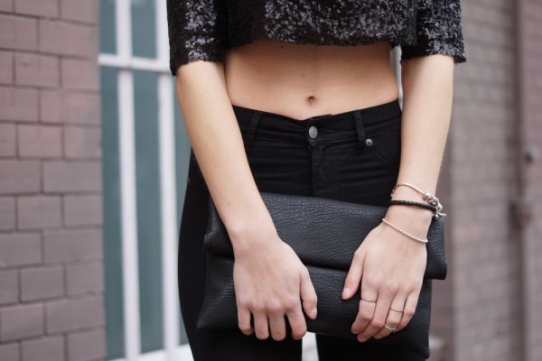 schwarze clutch