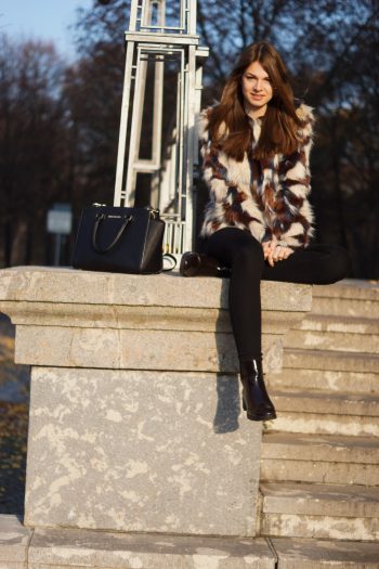 „Bunte“ Kunstfelljacke