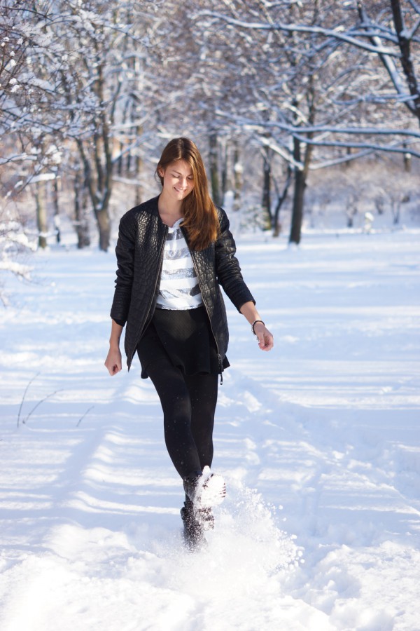 Playing in the snow