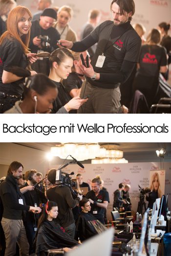 Backstage bei der MBFWB AW16 mit Wella