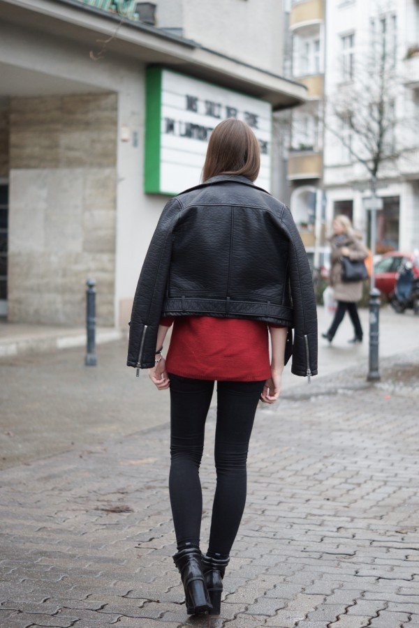 red and black outfit