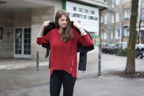 red sweater