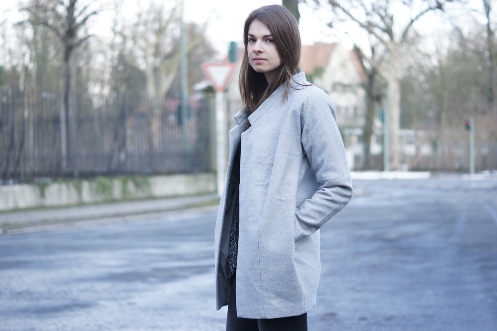 grey wool coat