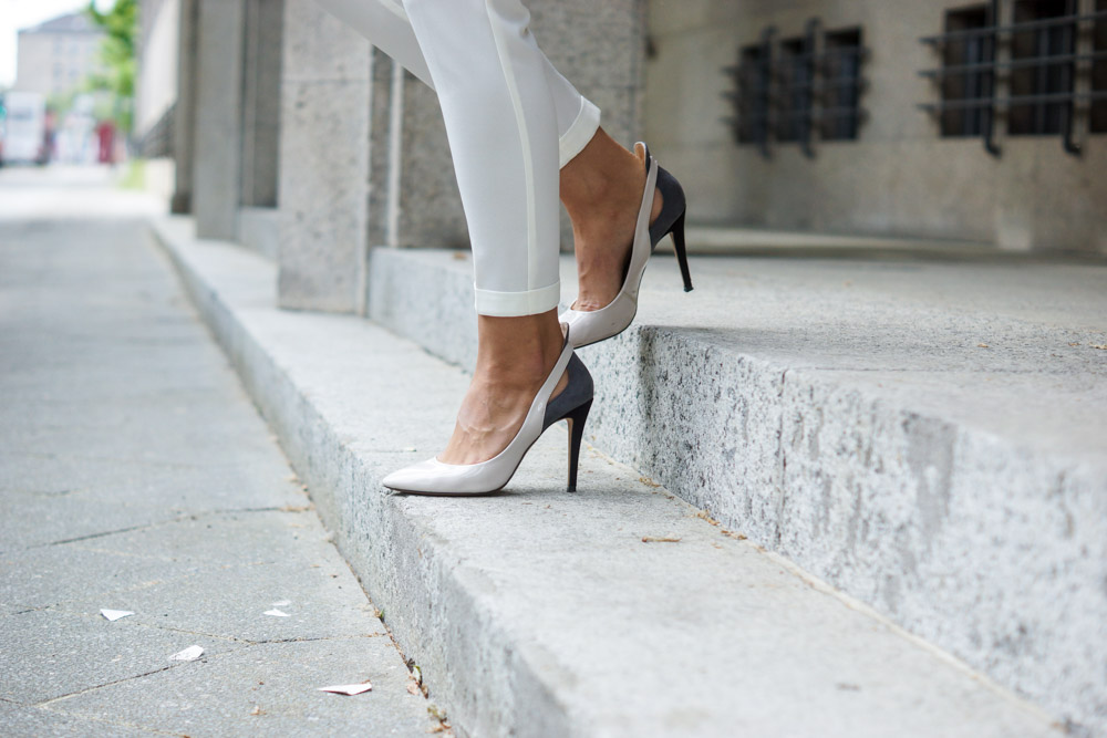 zweifarbige High Heels von Zara