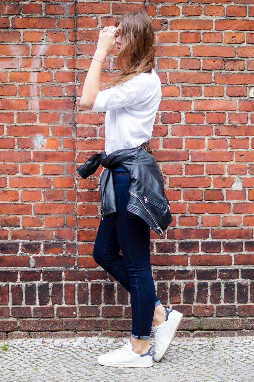 Leather Jacket around the waist