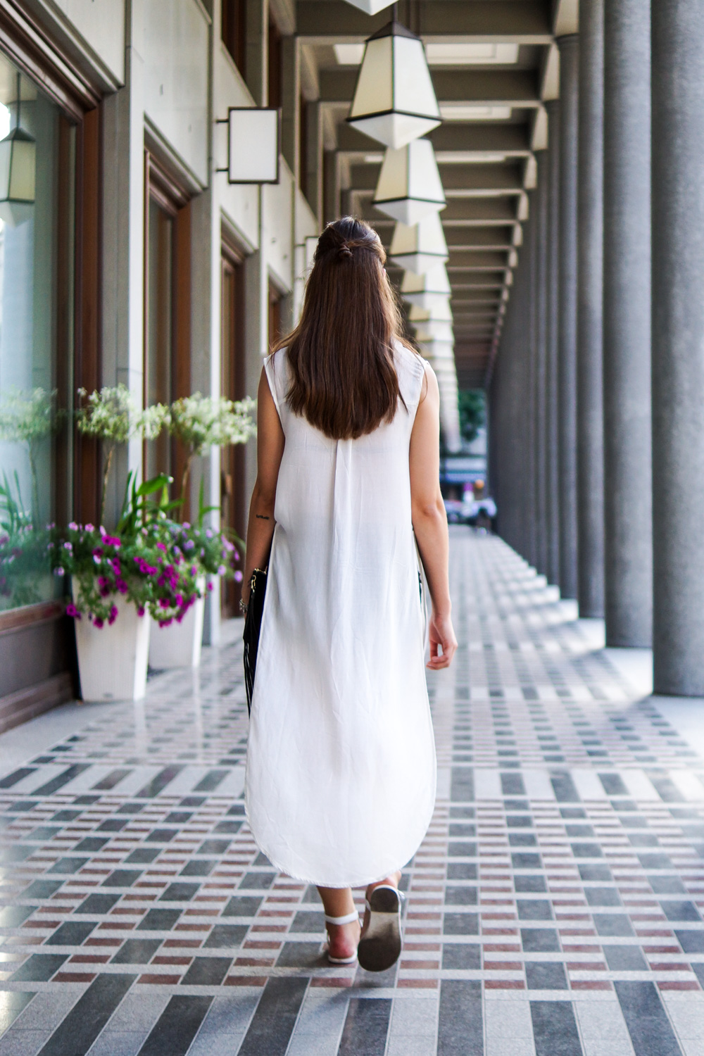 black and white summer outfit