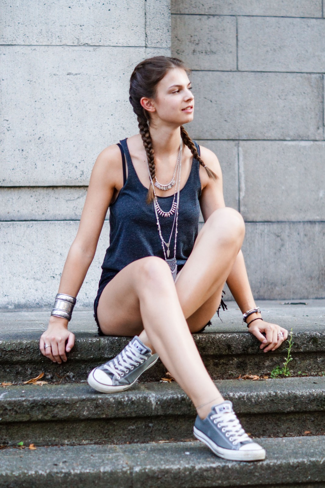 Double French Braids Outfit