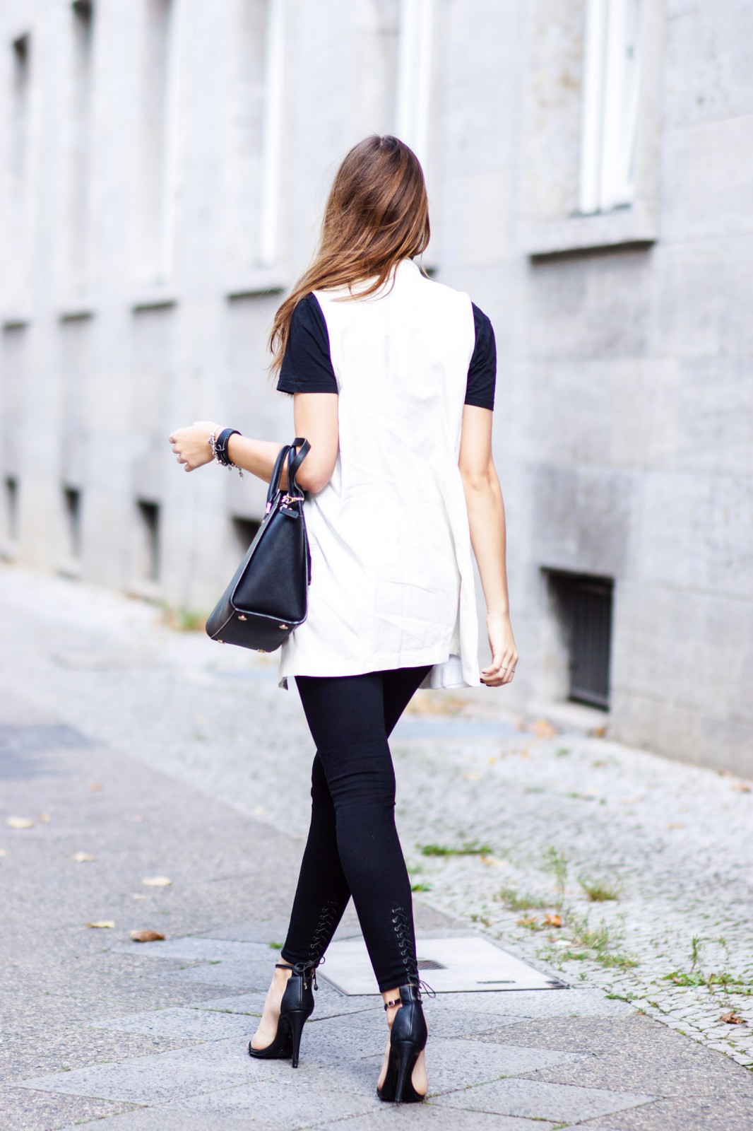 black and white outfit