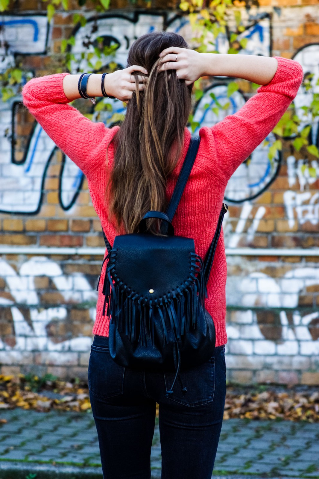 Rucksack mit Fransen