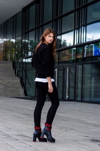 Regenschuhe mit Absatz