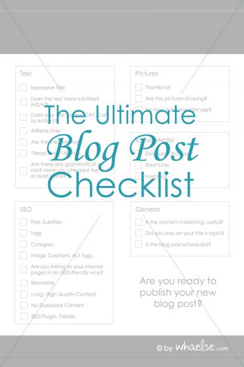 What you have to do before publishing your blog post!