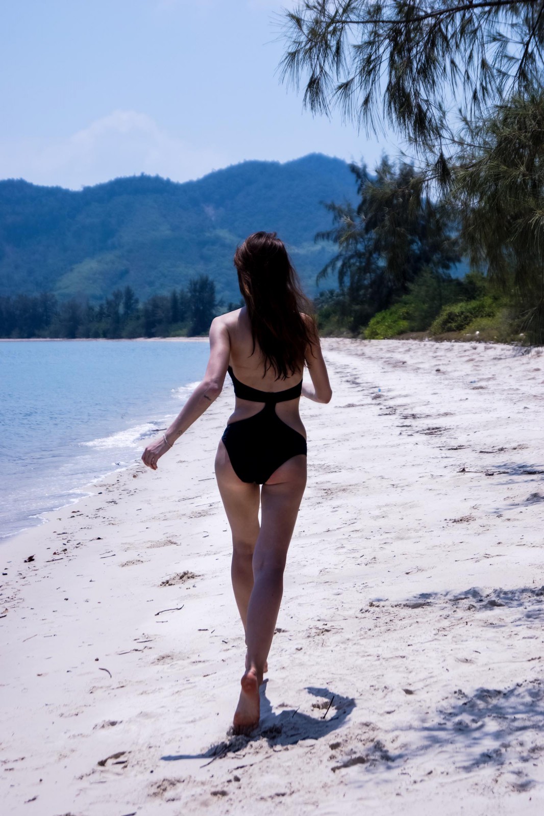 Running on the beach