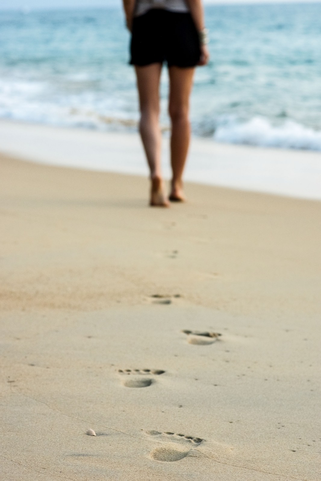 Footprints on the beach
