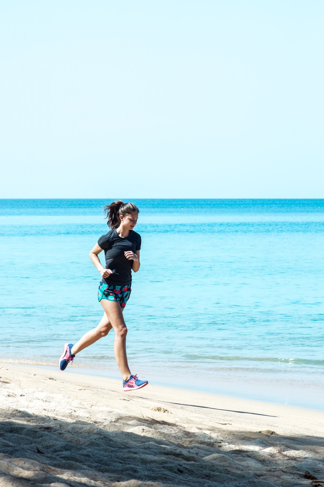 Running on the beach