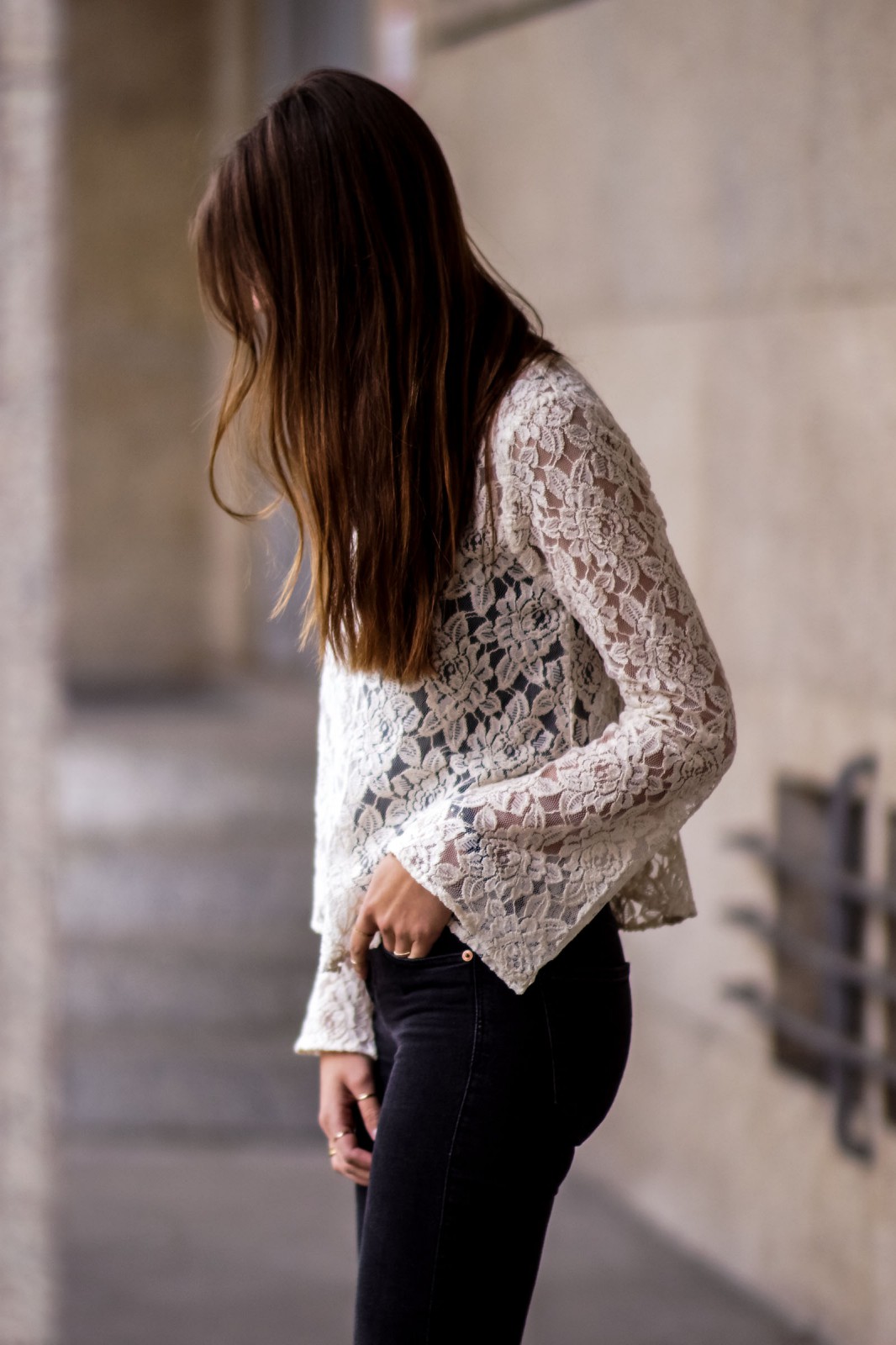 White Lace and Black Jeans