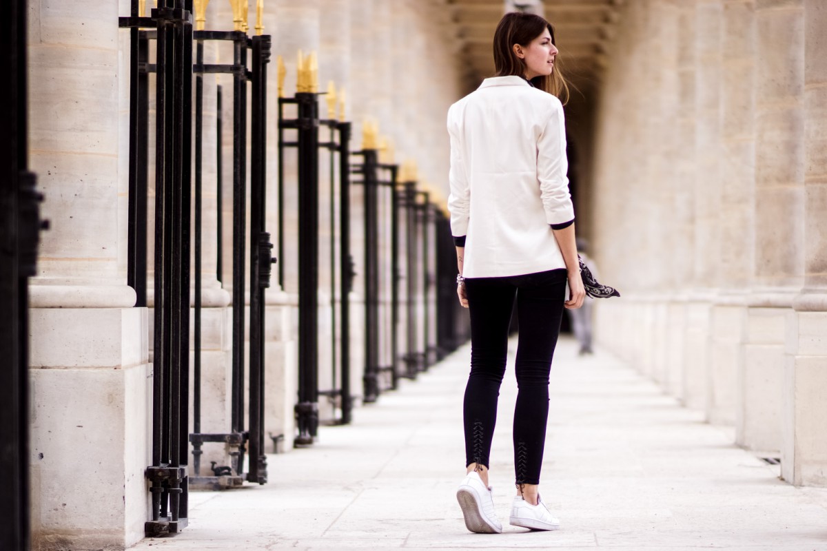 Jeans with Lace Up Detail