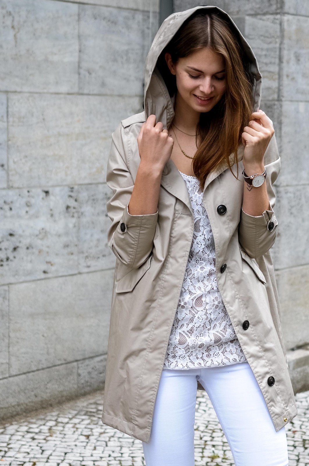 Beige Parka for summer