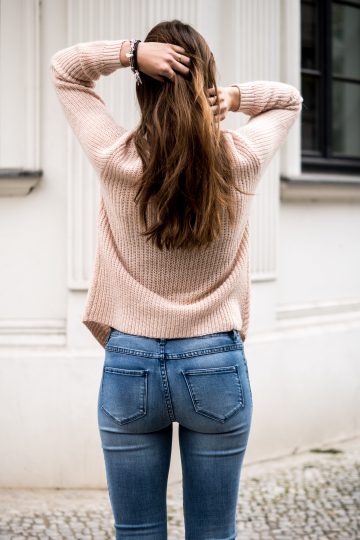 combining pink and denim