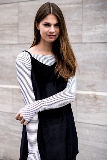 black velvet dress